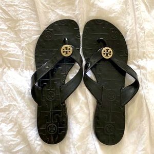Tory Burch black flip flops. A+ condition. Size 7